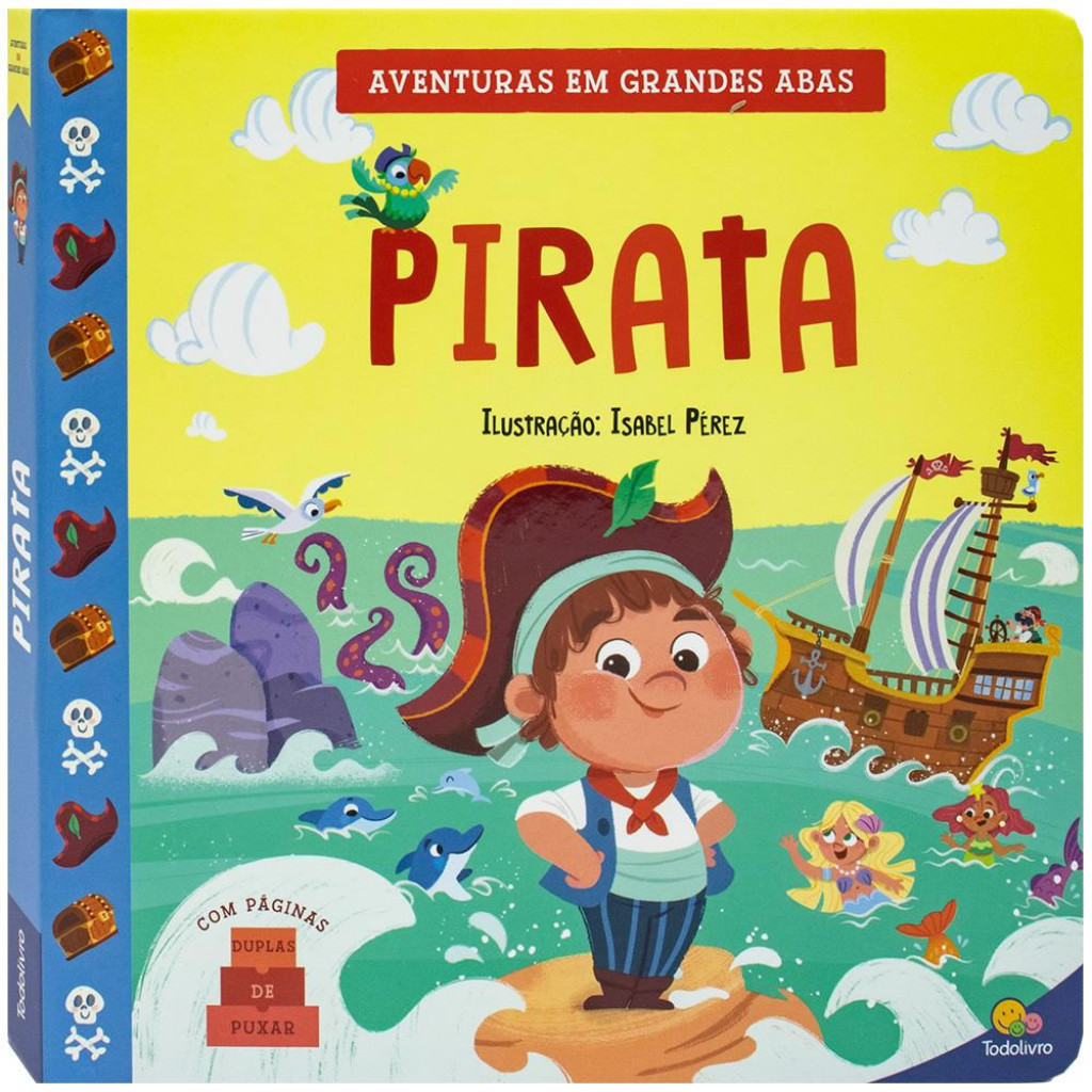 AVENTURAS EM GRANDES ABAS PIRATA em Oferta na Shopee