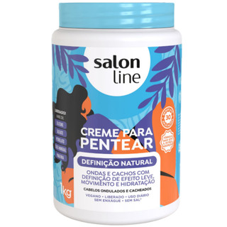 Creme Pentear Definição Natural Cacho Crespo Salon Line 1kg em Oferta na Shopee