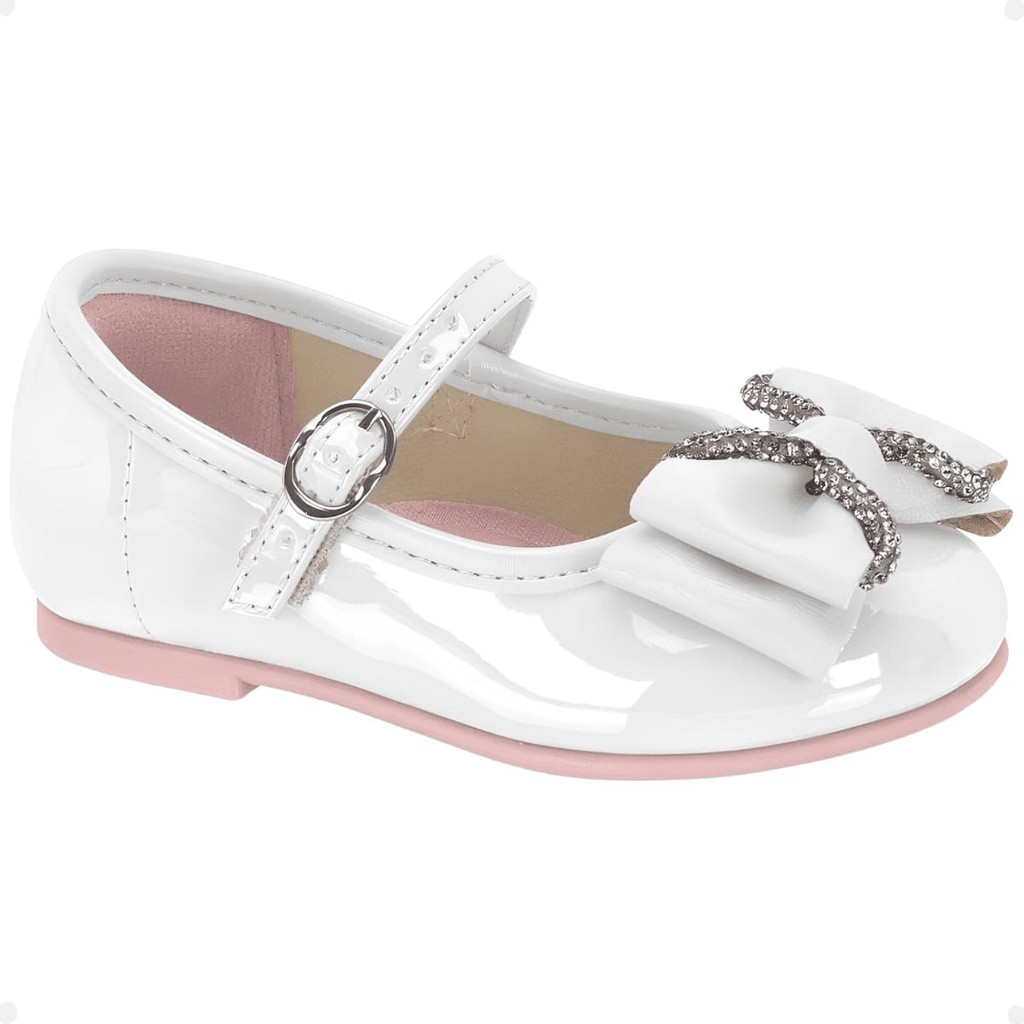 Sapatilha Bebê Molekinha Festinha Laço Brilho Charme Fashion Delicada Festa Batizado Casamento