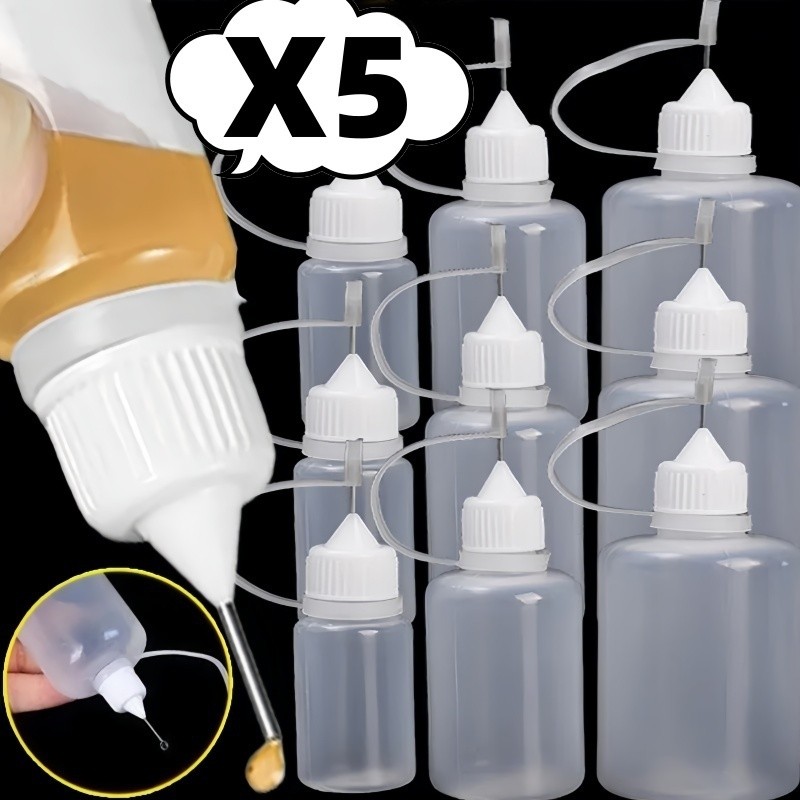 Frasco De Aperto De Ponta De Agulha-Dispensador De Tinta De Cola De Pigmento DIY-Conta-Gotas Espremível De Líquidos-Fras