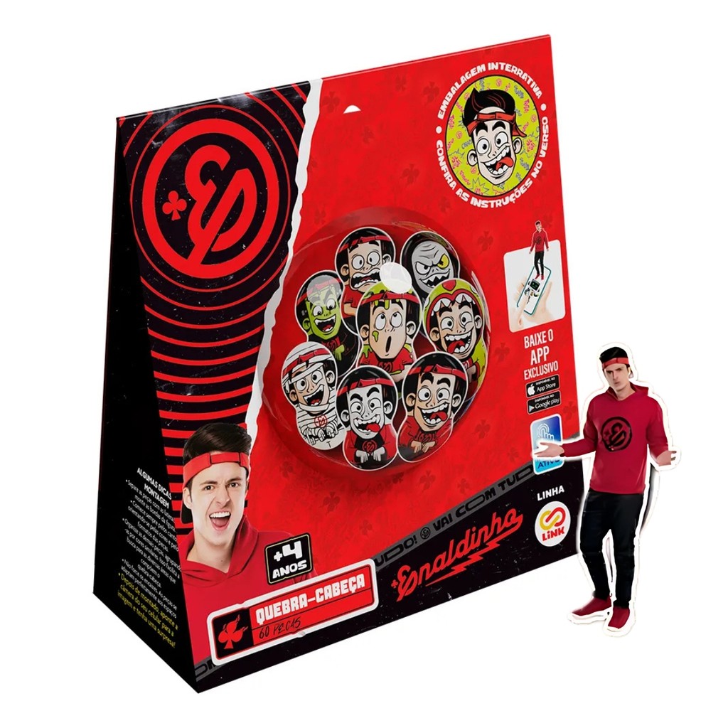 Quebra-cabeça 60 peças Enaldinho Imagem Surpresa - 4739 Grow