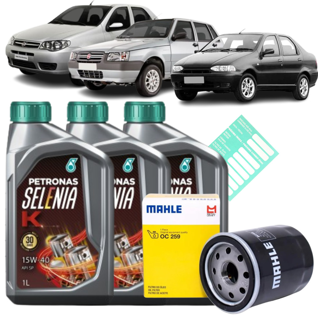 Kit Troca De Óleo 15w40 Filtro Fiat Fire Palio Uno Siena 1.0 1.3 1.4 2000 2001 2002 2003 2004 2005 2006 2007 2008 em Oferta na Shopee