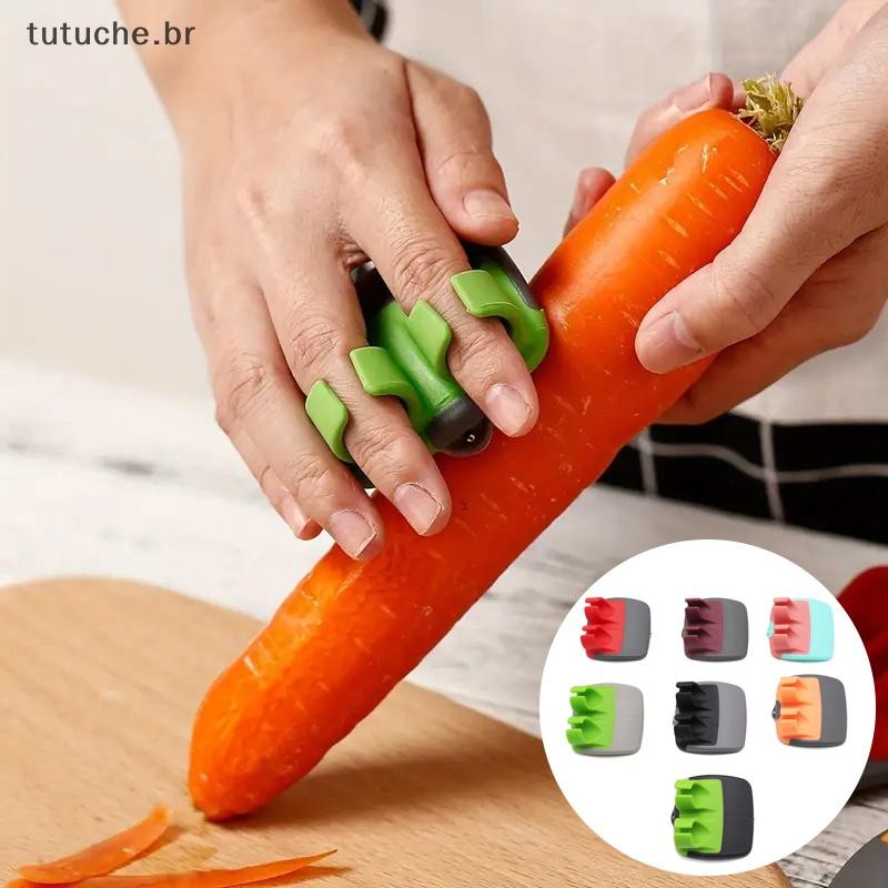 TU Protetor De Dedo Descascador De Palma Vegetal Mão Frutas Slicer Ferramenta De Cozinha A...