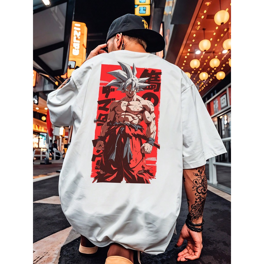 Camiseta Camisa Oversized Streetwear Dragon Ball Genki Dama Anime