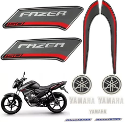Kit Gráfico Adesivo Completo Ys Fazer 150 Ed 2014 2015 Preto