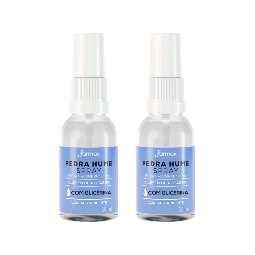 Farmax Kit 2un Pedra Hume Spray Com Glicerina - 30ml