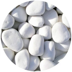 Kit 4 Pacotes De 950g Pedras Brancas Seixo Decoração Para Vasos Jardins Enfeite