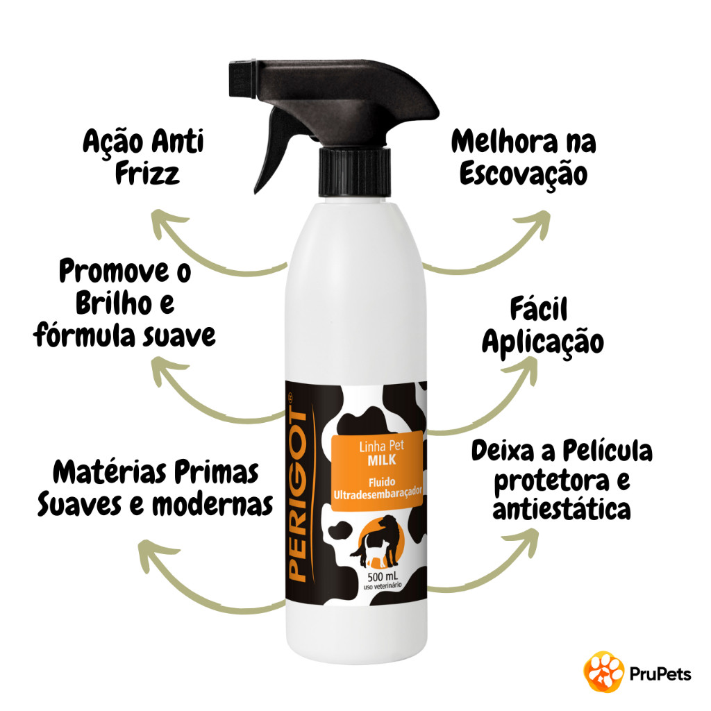 Fluido Ultradesembaraçador Removedor Nó 500ml Perigot Cães e Gatos
