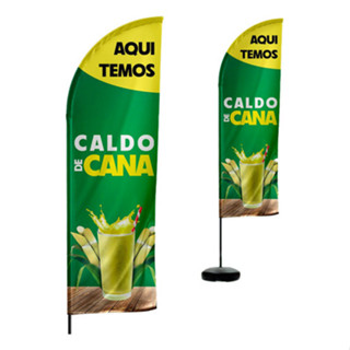 Wind Banner Caldo De Cana 2 Metros Dupla Face Apenas Tecido em Oferta na Shopee