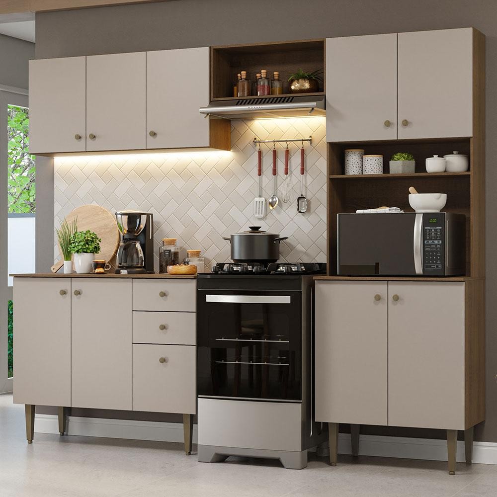 Armário de Cozinha Compacta 235cm Gourmet Madesa 01