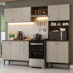 Armário de Cozinha Compacta 235cm Gourmet Madesa 01