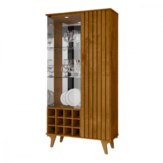 Cristaleira de 2 Portas Elba Naturalle Bechara em Oferta na Shopee