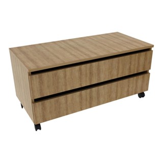 Gabinete Banheiro 2 Gavetas com Rodízios 80cm Multimóveis CR10083 Amêndoa em Oferta na Shopee