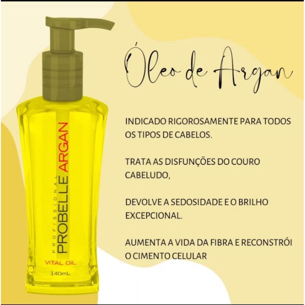 Oleo de Argan Probelle  140 ml em Oferta na Shopee