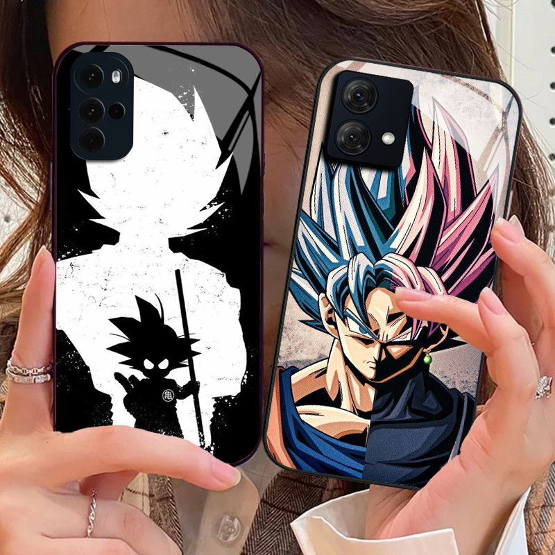 dragon ball z goku 02 Capa De Telefone De Vidro Temperado Para Motorola Moto G14 G24 Power G34 G54 G64 G84 G85 G34 G Pla