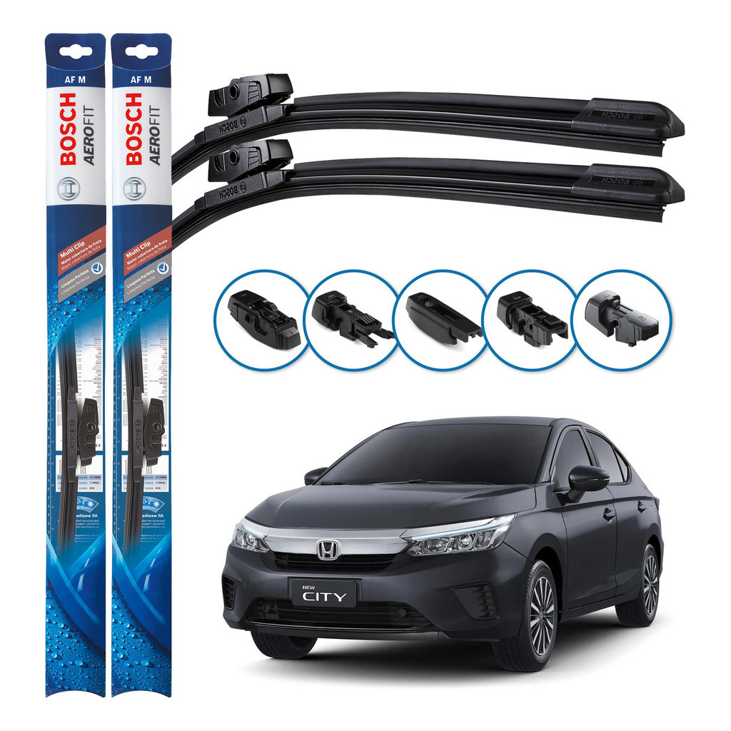 Par de Palhetas Limpador Parabrisa Multiclip Original Bosch Honda City 2022 A 2024