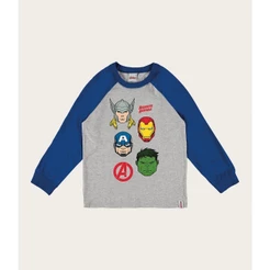 Camiseta Infantil Menino Manga Raglan Avengers® Malwee Kids