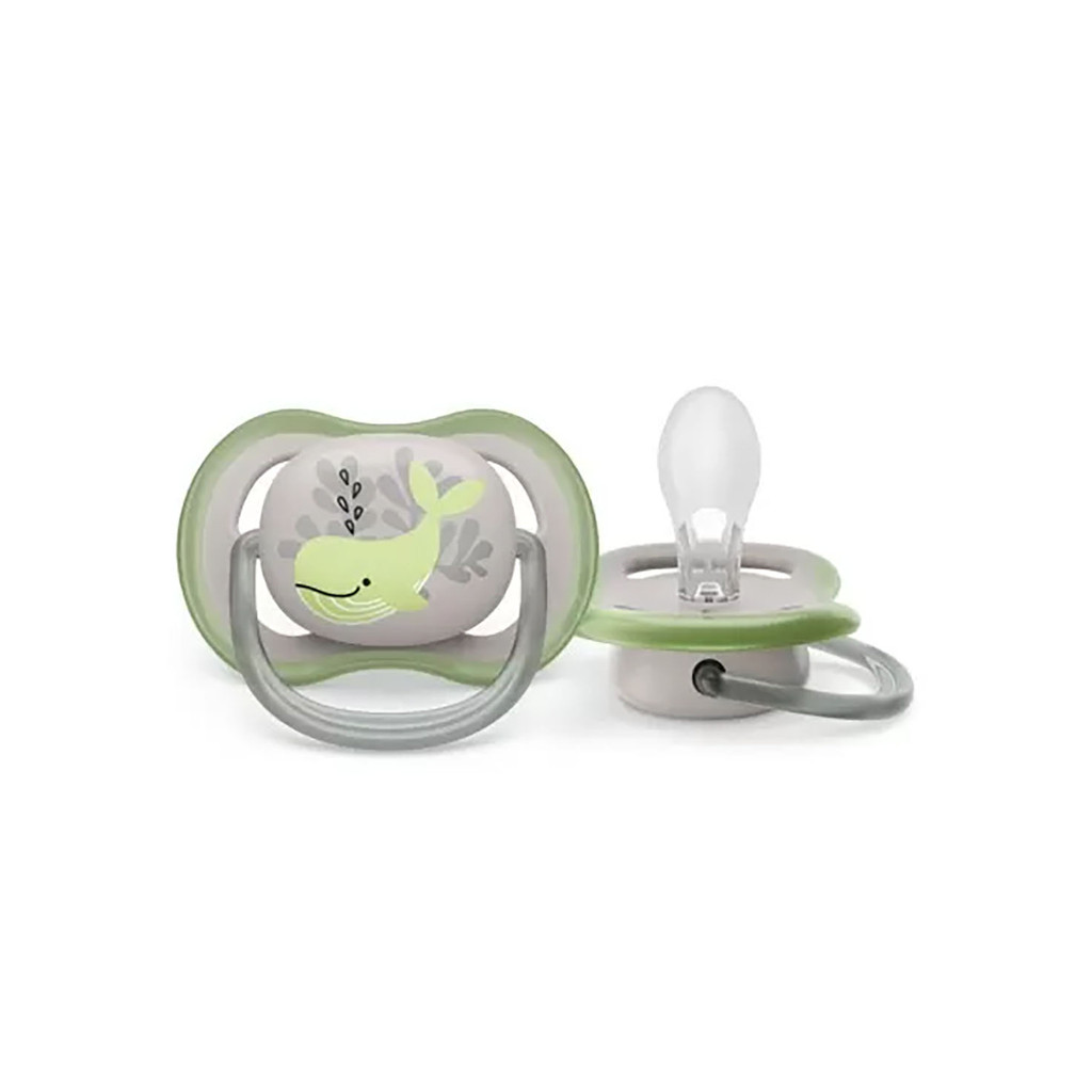 Chupeta Ultra Air 6-18m Philips Avent 0%BPA Baleia Decorada em Oferta na Shopee