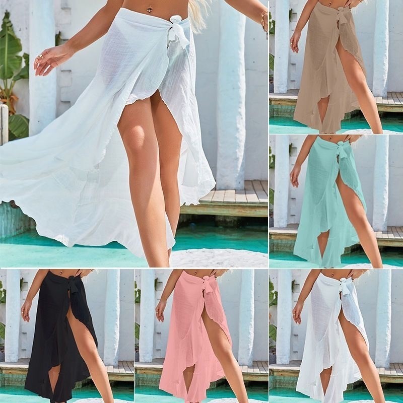 Saida de Praia Com Babado Moda Praia Verão Promoção Saida de Praia Pareo