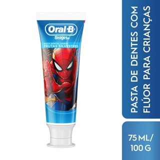 Creme Dental Oral-B Stages Disney Frozen/Spiderman 100g em Oferta na Shopee