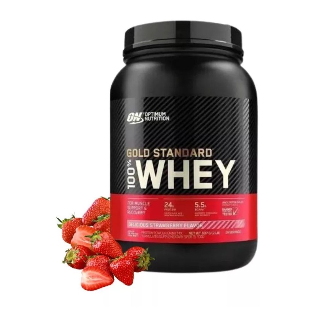 Whey 100% Gold Standard Optimum Nutrition 907g Morango - Health