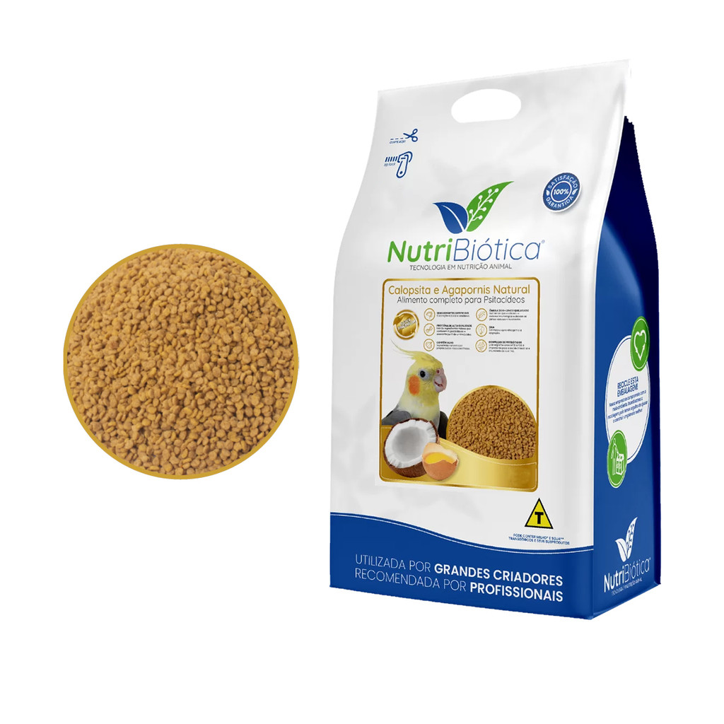 Ração Nutribiótica Calopsita e Agapornis Natural SP 300g — imagem 2 de 2