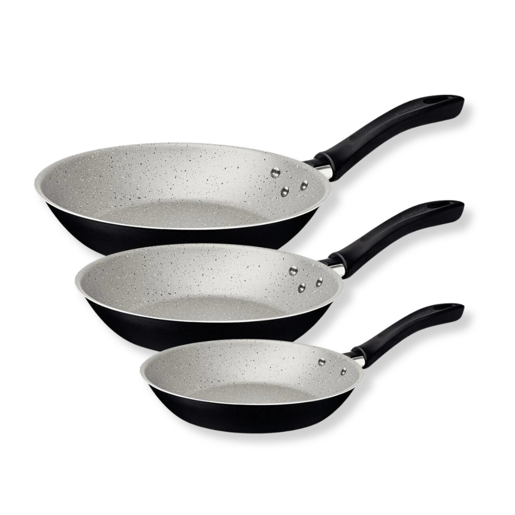 Kit De Frigideiras Antiaderente Tramontina Linz 03 Peças Preto Revestimento Starflon Max Cozinha Resistente Prático em Oferta na Shopee