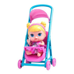 Boneca Bebe Baby Collection Passeio C/ Carrinho - Super Toys