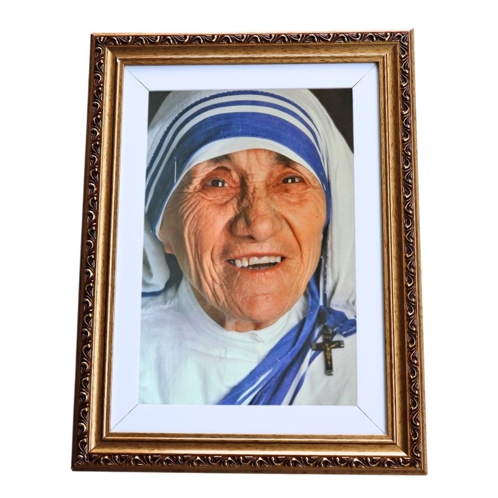 Quadro Decorativo Religioso Madre Teresa de Calcutá A3 Luxo