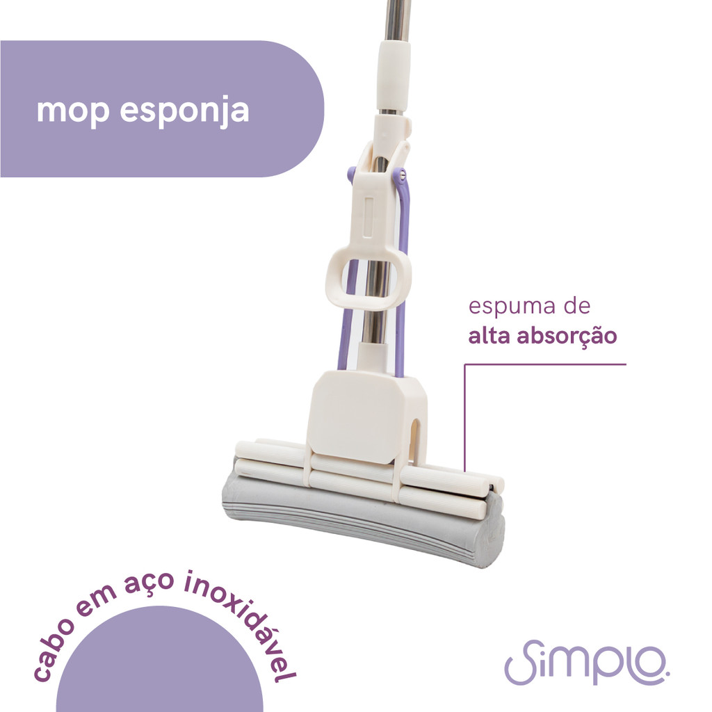 Detalhes do mop esponja de alta absorção limpeza geral  - Simplo