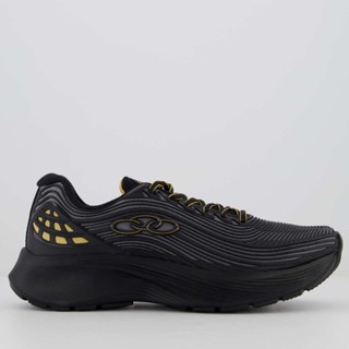 Tênis Olympikus Fluir Preto e Dourado em Oferta na Shopee