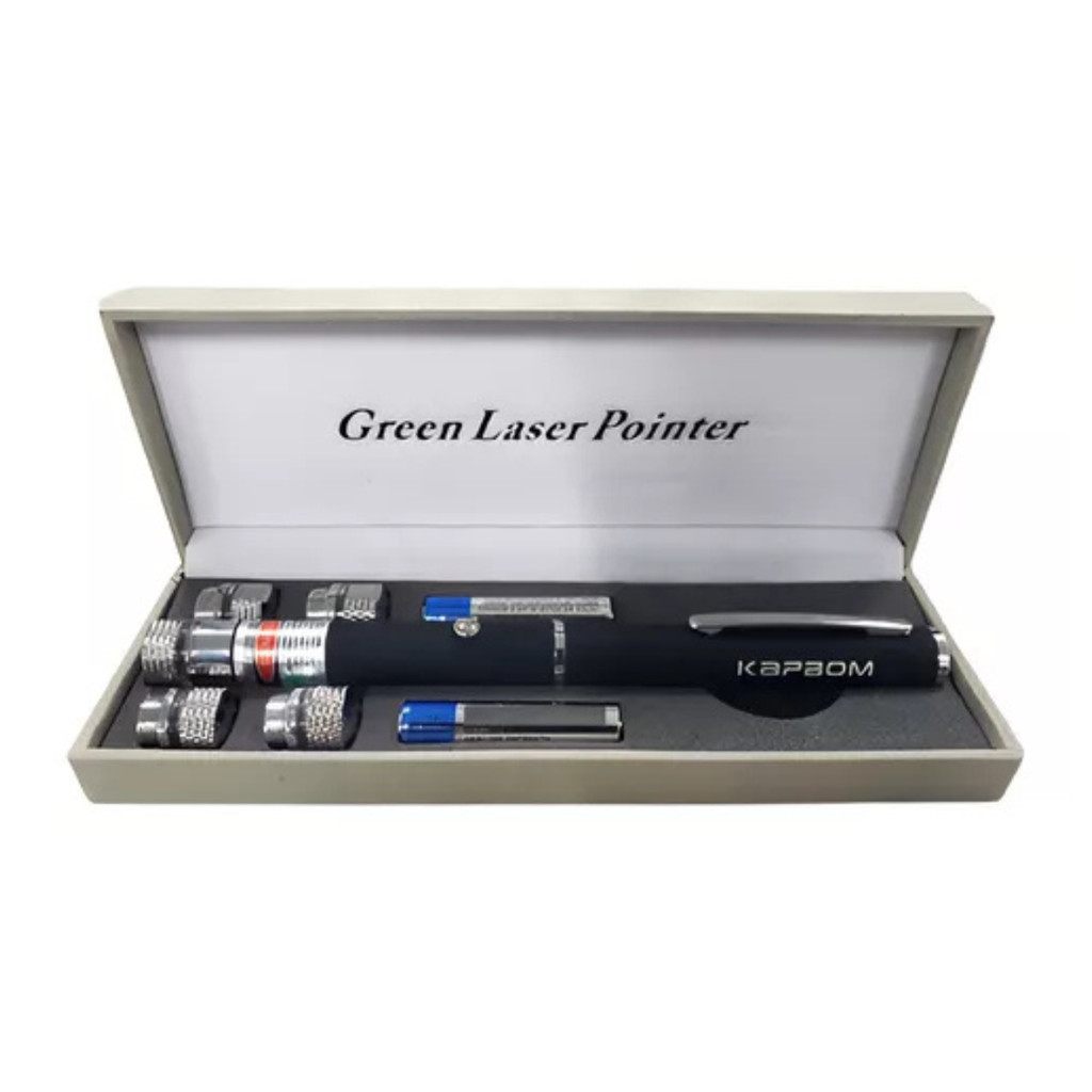 Caneta Green Laser Pointer Kapbom Potente Verde Forte