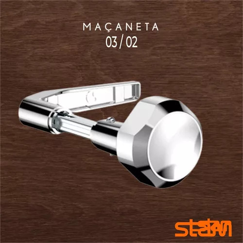 Fechadura Externa Porta Ferro Maçaneta 03/02 Cromada Inox