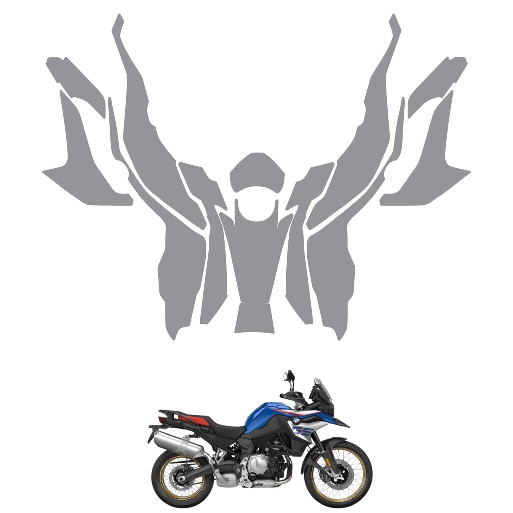Película PPF Proteção Kit Semi Full Moto BMW F 800 GS 2025 Transparente TPU Anti Risco