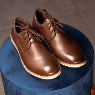 Sapato Masculino Derby Casual Confortável Elegante Cadarço Preto Marrom Trabalho
