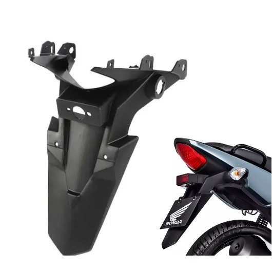 Paralama Traseiro Cg Fan 125 150 160 2014 até 2024 / Cg Titan 150 2014 / 2015 Suporte de Placa