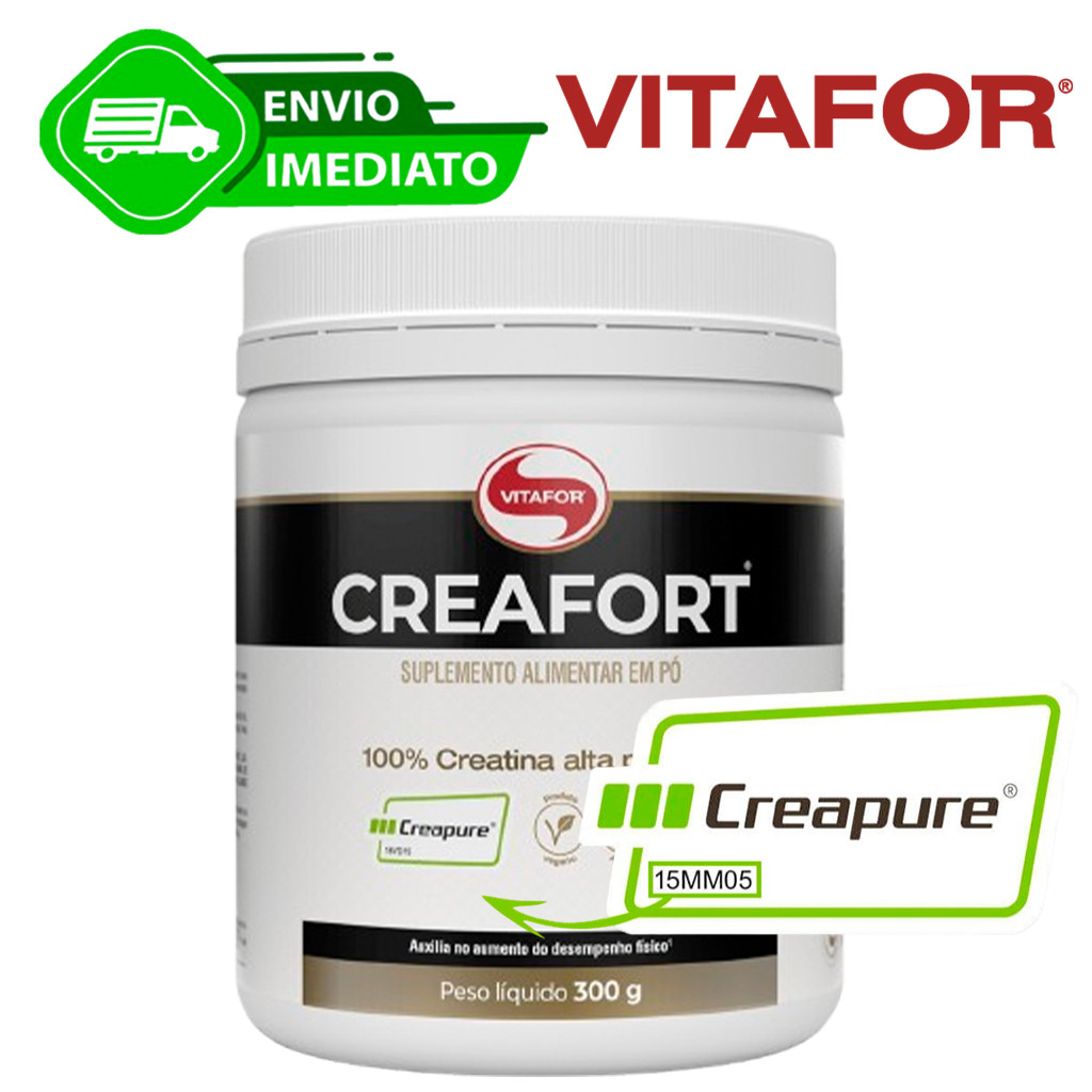 Creafort Vitafor 300g Creapure® Creatina Monohidratada Pura e Segura para Alta Performance