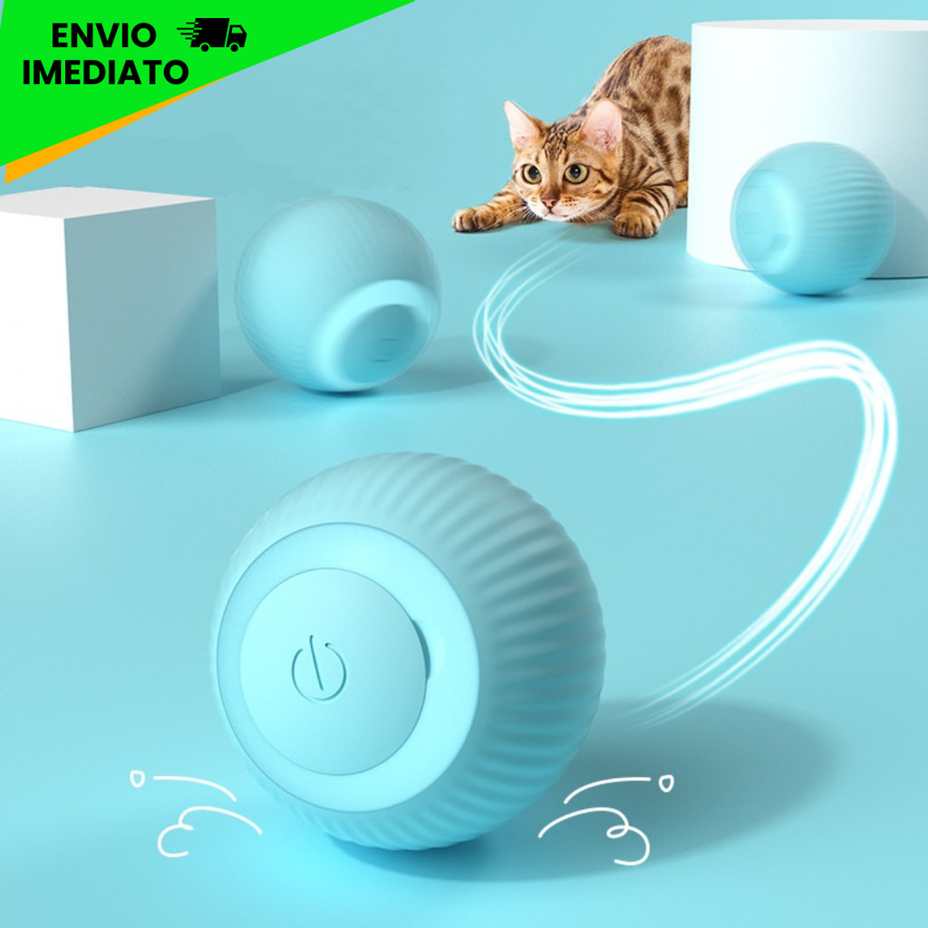 Brinquedo Bola Elétrica para Gatos – Automático, USB, Interativo e Recarregável 1164