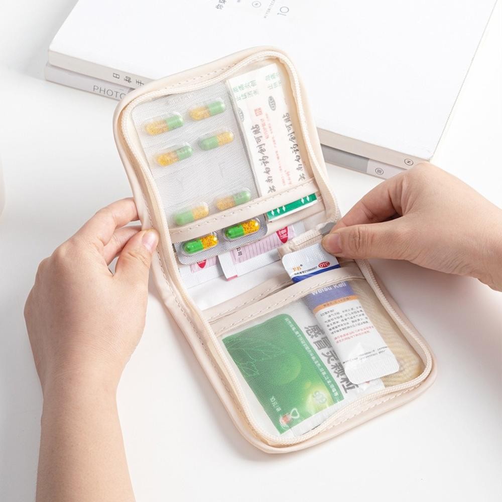 Mini Bolsa De Remédios Para Viagem , Organizadora De Suprimentos Médicos , Kit Portátil Viagens , Carro , Casa , Acampam