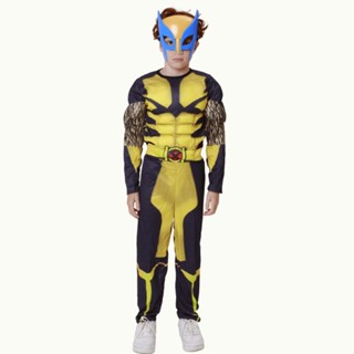 Fantasia Infantil Wolverine Amarelo E Preto Com Máscara em Oferta na Shopee