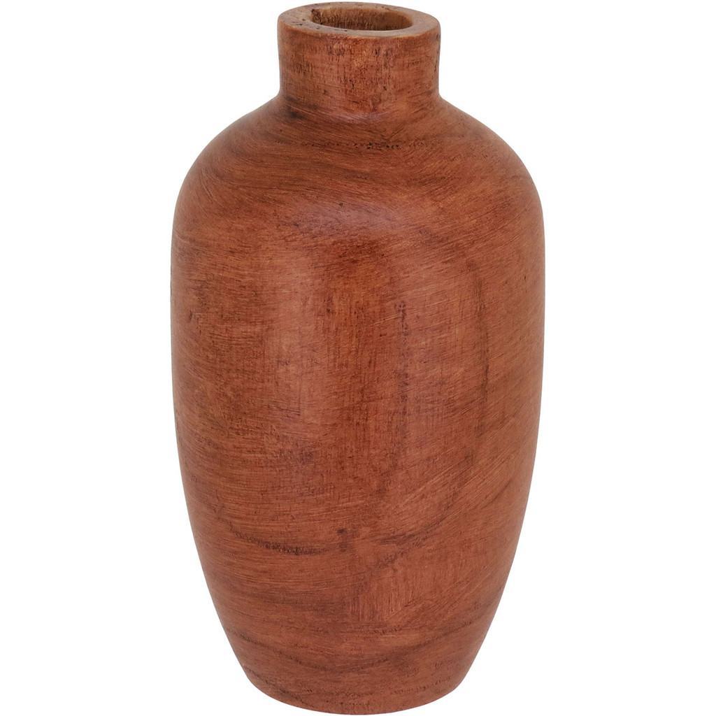 VASO DECORATIVO ENFEITE CASA HOME&CO MADEIRA 23x12x12cm NATURAL