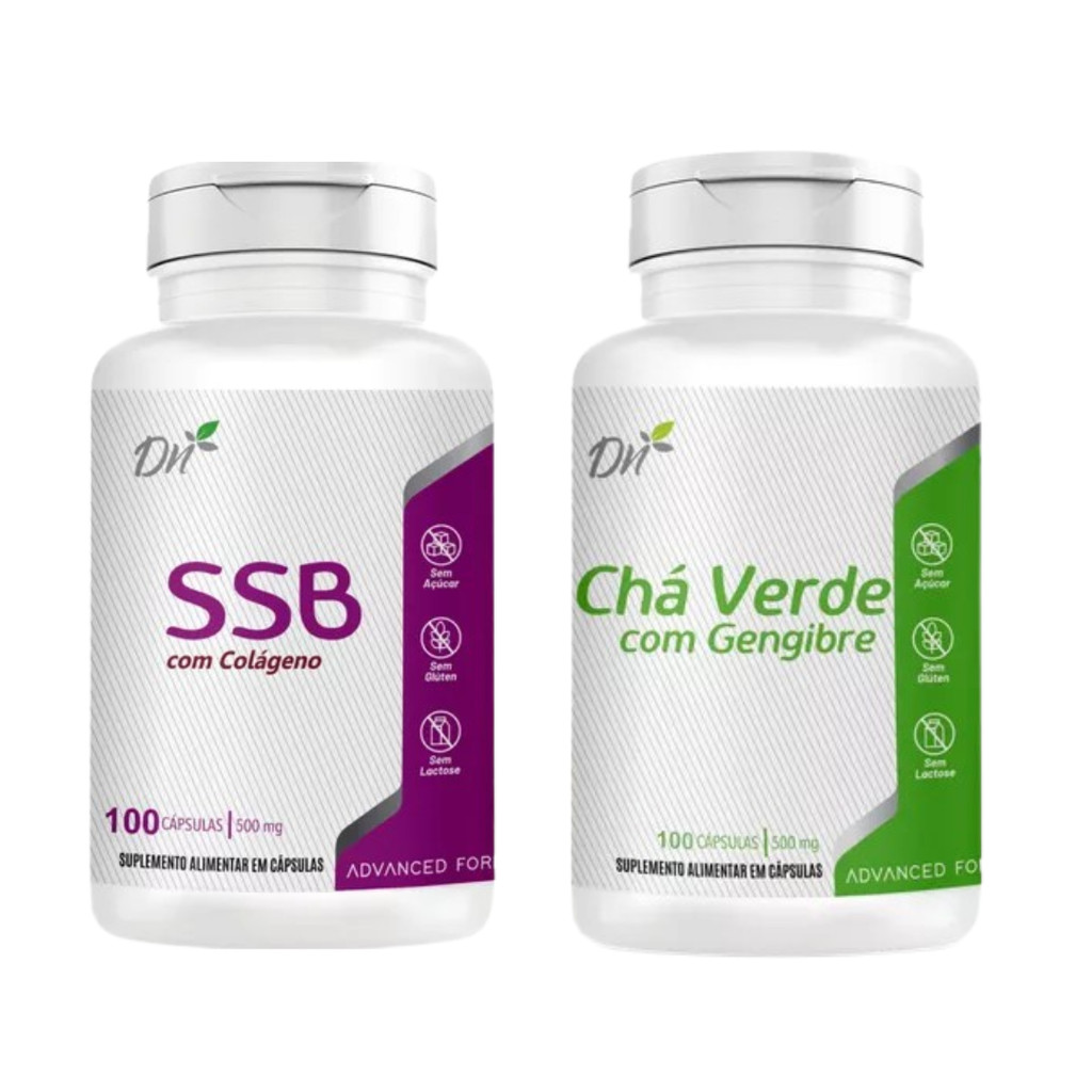 Seca Desinche Barriga C/ Colágeno + Chá Verde C/ Gengibre