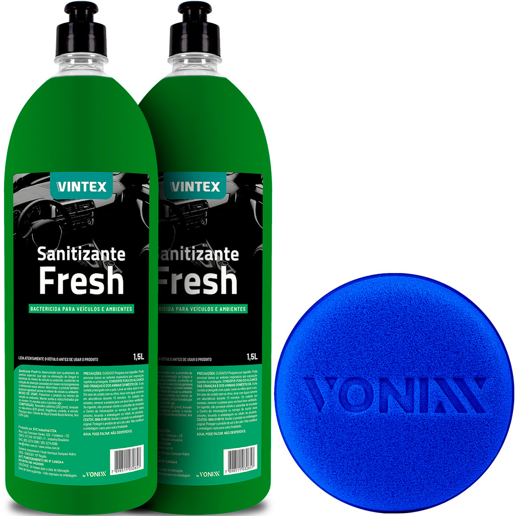 Kit 2 Sanitizante Fresh Multiuso Bactericida Vonixx Vintex