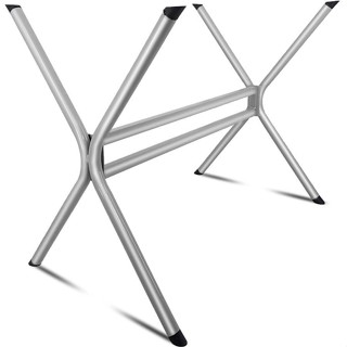 Base de Mesa Retangular Escócia P/ Tampos até 1,40m x 0,80m Design Moderno Elegante - Prata em Oferta na Shopee