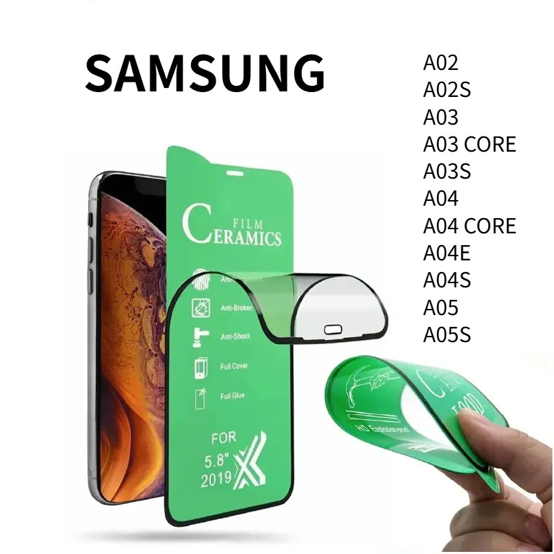 Película Cerâmica Samsung 9D 3D Gel Hidrogel Flexível A02 A02S A03S A03 CORE A04 CORE A04E A04S