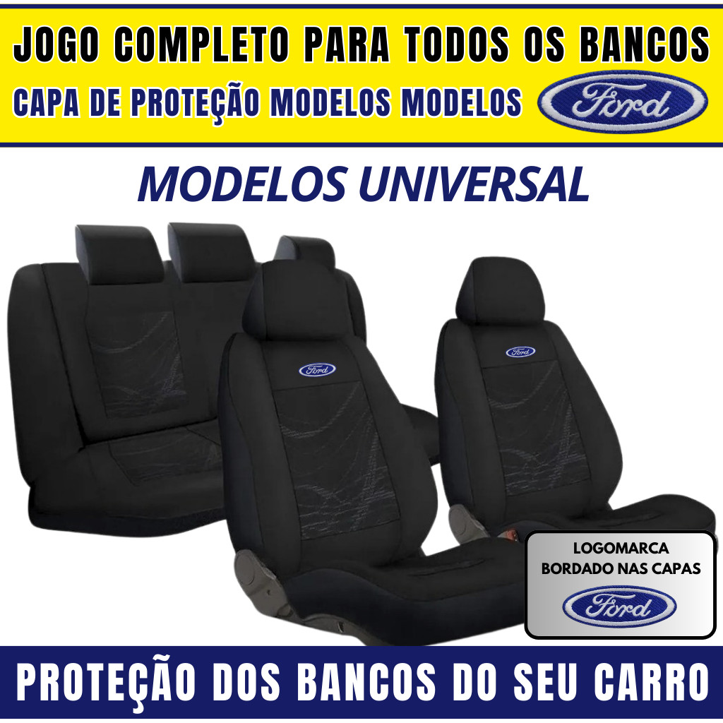 Capa Para Proteção Dos  Banco Automotivo Carro Ford Tecido Grosso Impermeável Acolchoado Veículos Ford