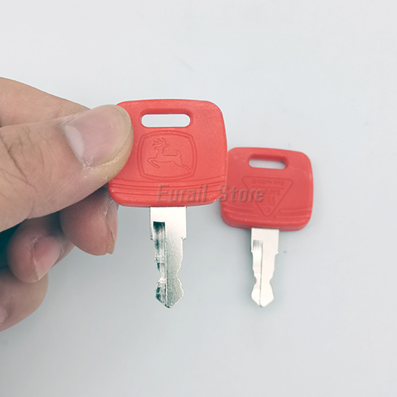 2 Peças Chaves Para De Ignição JDS JDRTractor OEM RE183935 RE43492 RE71557 Modelos 6010 6110 6210 6310 6410 6510 6610 68