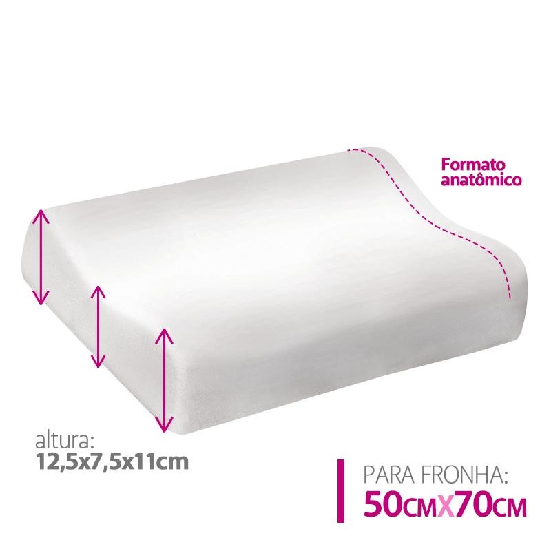 Travesseiro Duoflex Nasa Cervical Ortopédico Viscoelástico Cor Branco — imagem 2 de 2