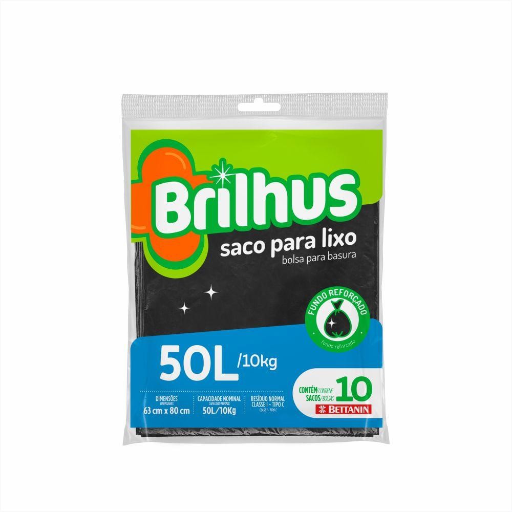 Saco de Lixo Almofada 50L Brilhus Bettanin 10 Unidades - Home & Living