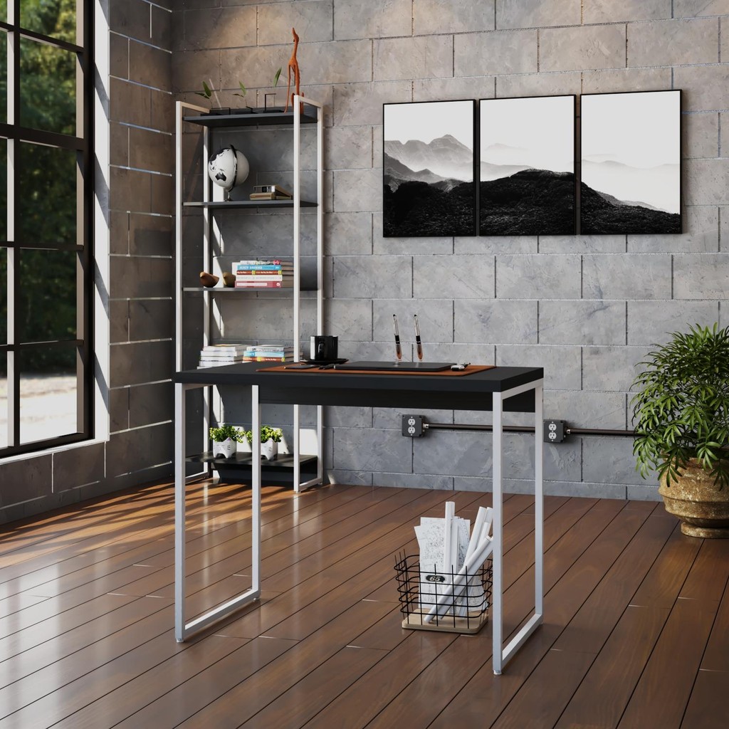 Mesa Dynamica 90X50X75cm Estrutura Branca